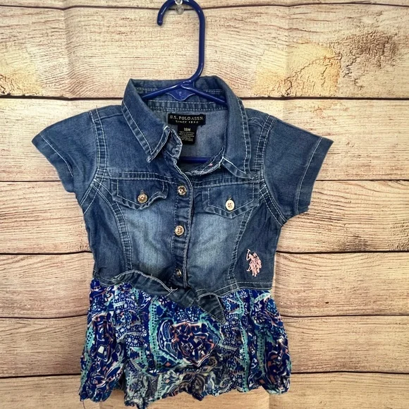 U.S. Polo Assn. | Dresses | Uspa Half Denim Dress | Poshmark